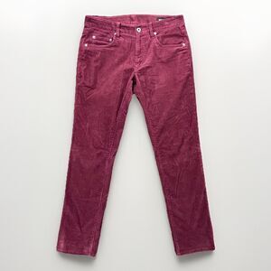Bonobos Corduroy Slim Fit Men’s Pants Maroon  30 X 30
